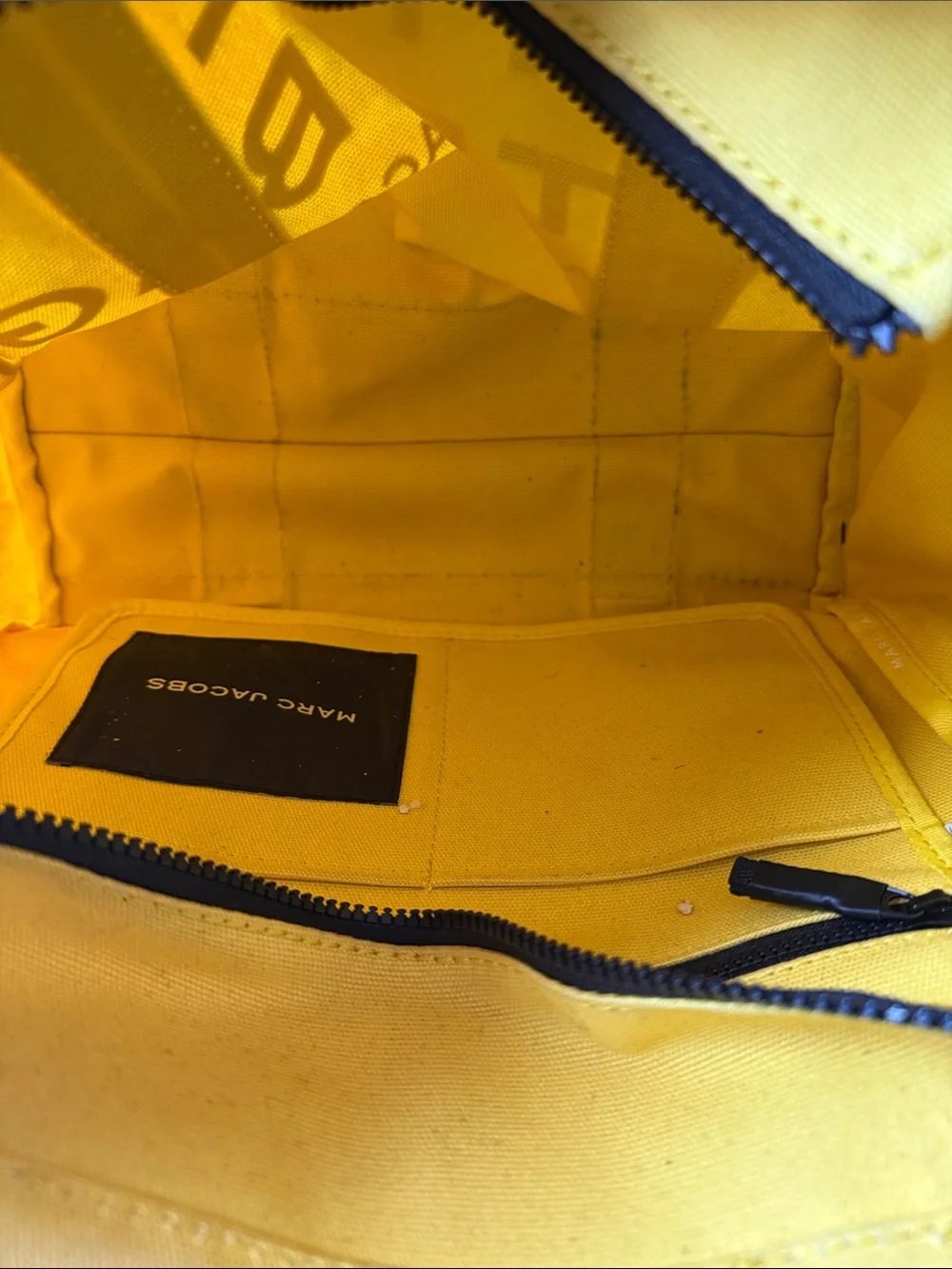 Marc Jacobs Yellow Canvas Tote used